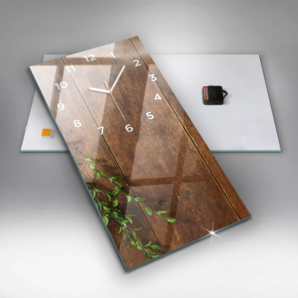 Horloge rectangulaire verticale Bois rustique