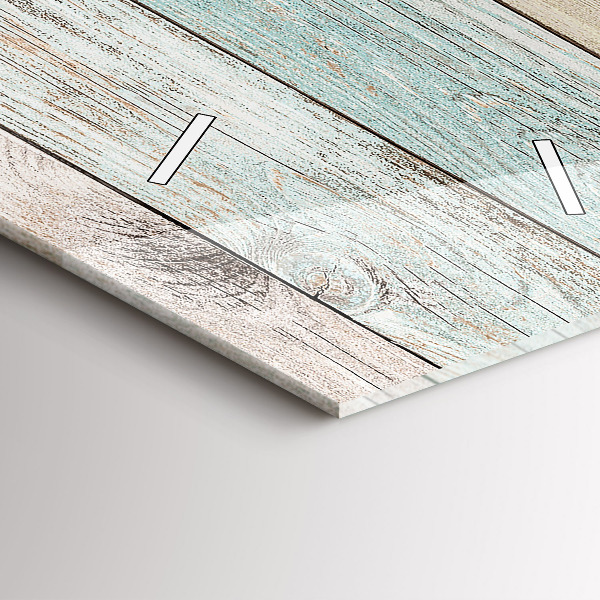 Horloge rectangulaire verticale Des planches colorées