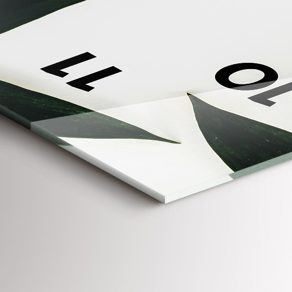 Horloge rectangulaire verticale Cadre de feuille