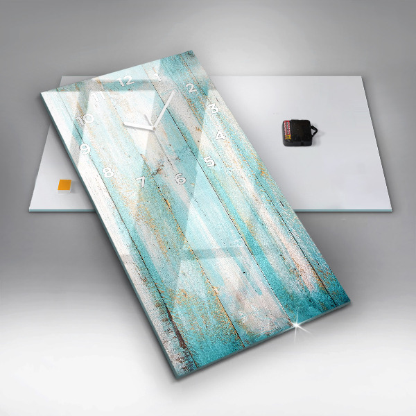 Horloge rectangulaire verticale Tableaux bleus