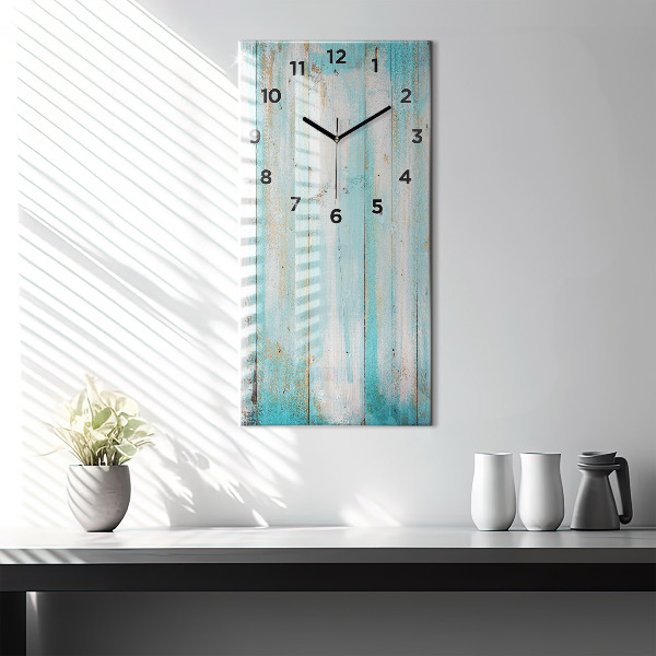 Horloge rectangulaire verticale Tableaux bleus