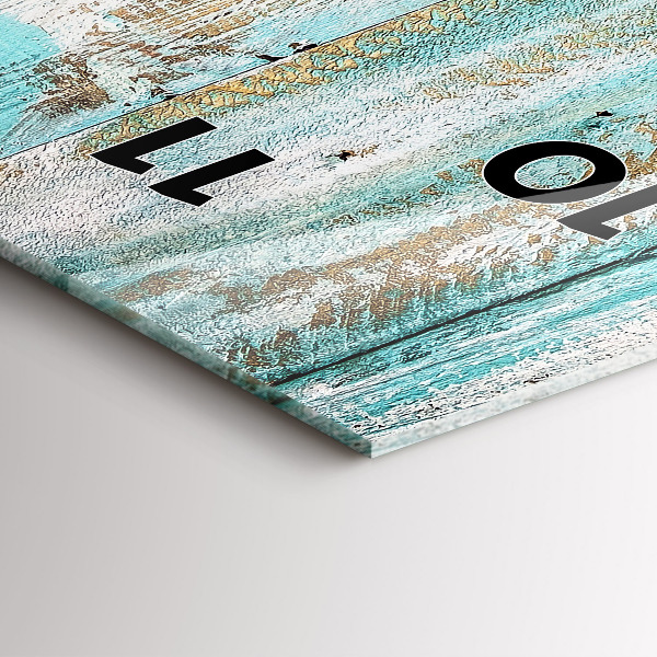 Horloge rectangulaire verticale Tableaux bleus