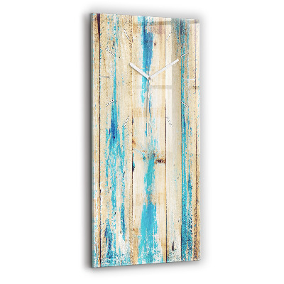 Horloge rectangulaire verticale Bois rayé
