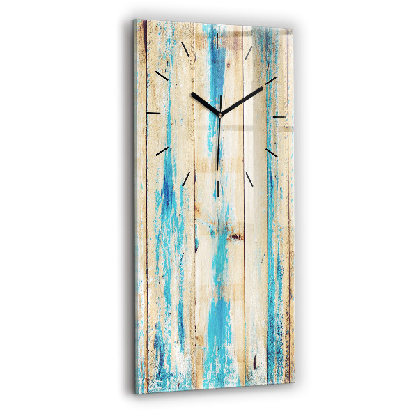 Horloge rectangulaire verticale Bois rayé