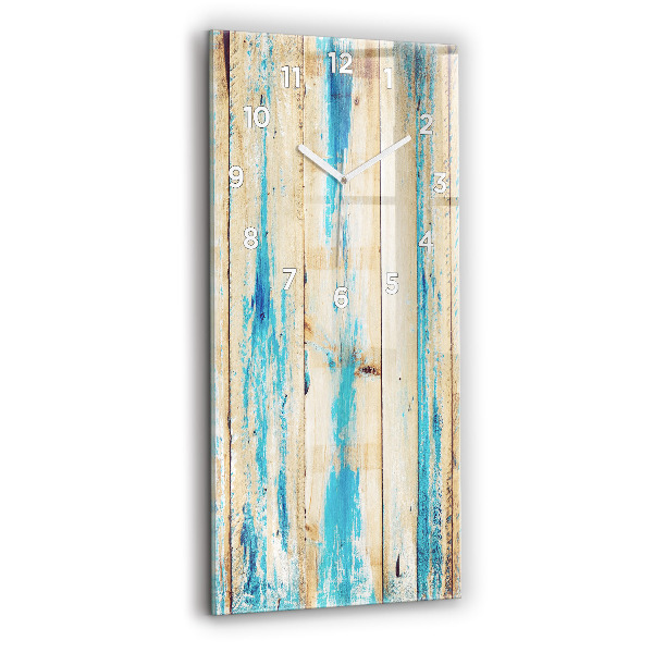 Horloge rectangulaire verticale Bois rayé