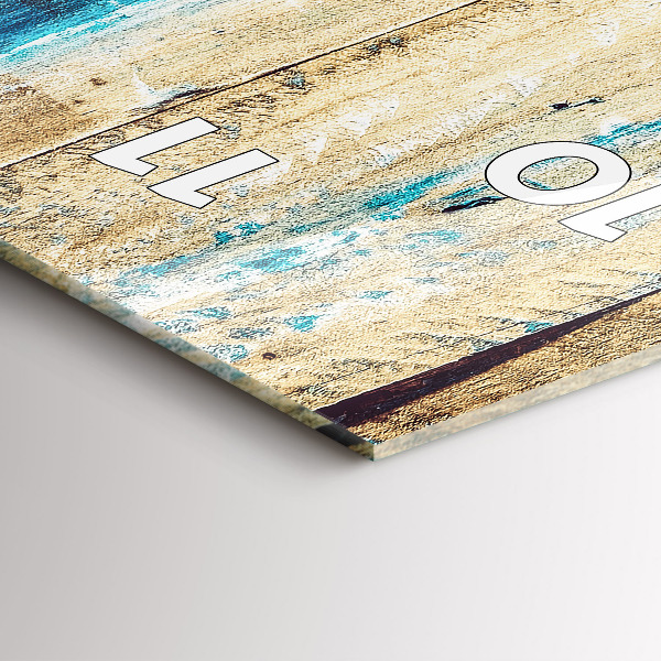 Horloge rectangulaire verticale Bois rayé