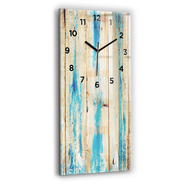 Horloge rectangulaire verticale Bois rayé