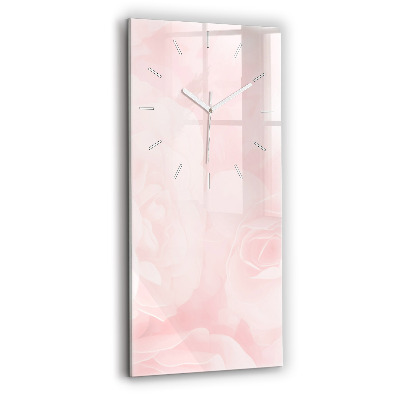 Horloge rectangulaire verticale Roses en fleurs