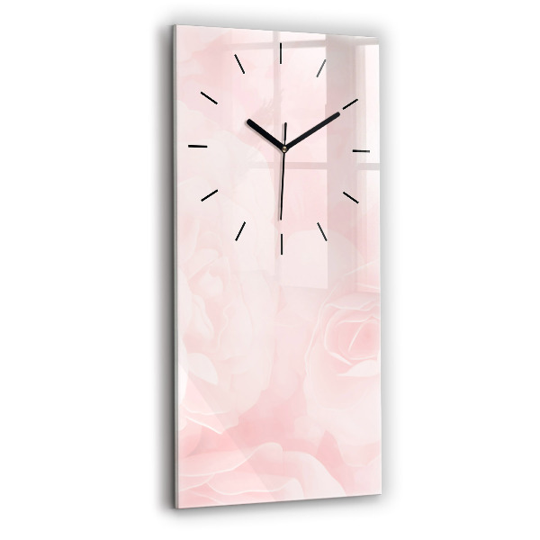 Horloge rectangulaire verticale Roses en fleurs