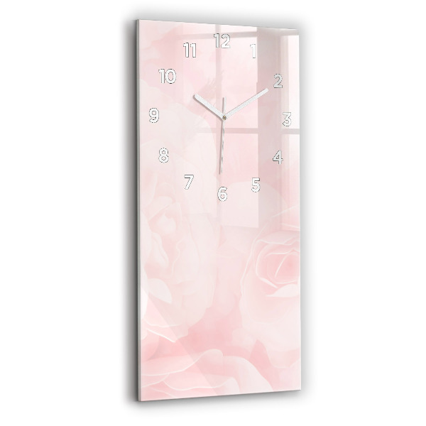 Horloge rectangulaire verticale Roses en fleurs