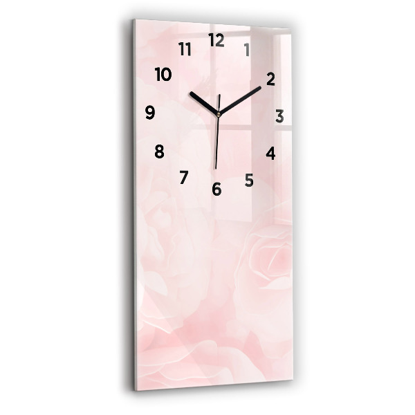 Horloge rectangulaire verticale Roses en fleurs