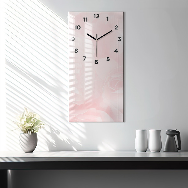 Horloge rectangulaire verticale Roses en fleurs
