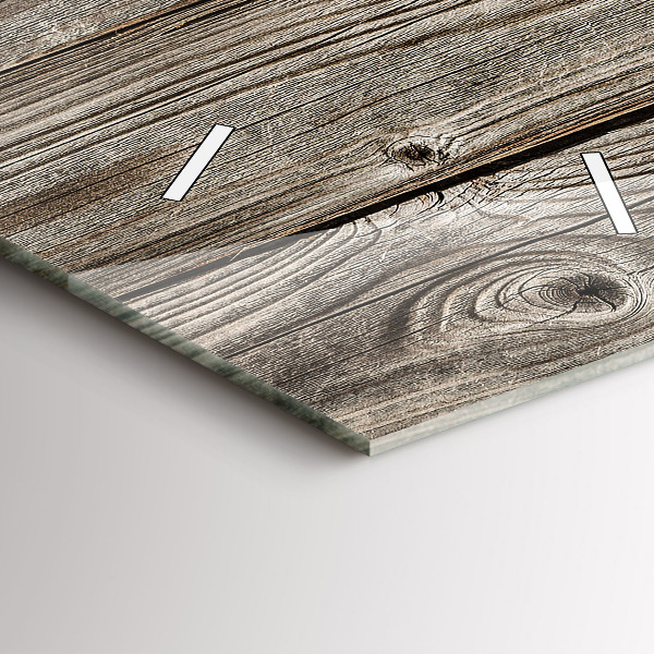 Horloge rectangulaire verticale Tournesols sur planches