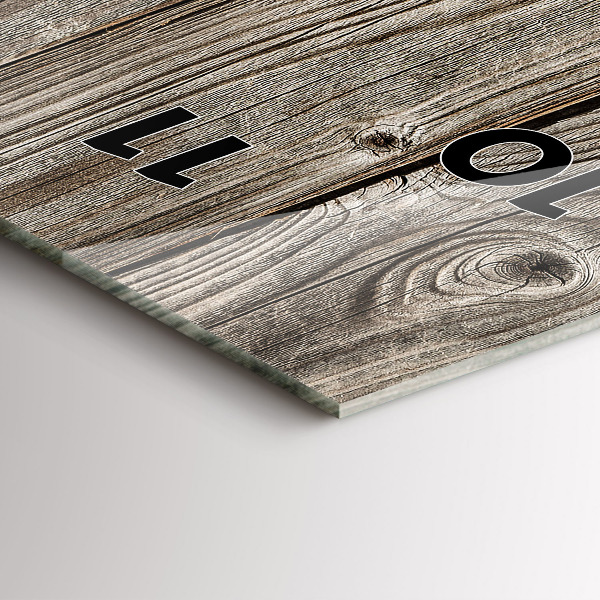 Horloge rectangulaire verticale Tournesols sur planches