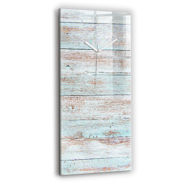 Horloge rectangulaire verticale Bois pastel