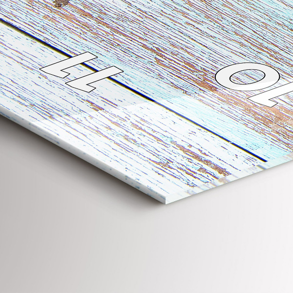 Horloge rectangulaire verticale Bois pastel