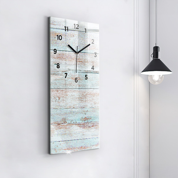 Horloge rectangulaire verticale Bois pastel
