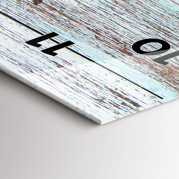 Horloge rectangulaire verticale Bois pastel