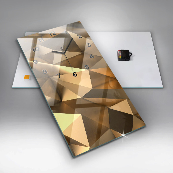 Horloge rectangulaire verticale Texture géométrique