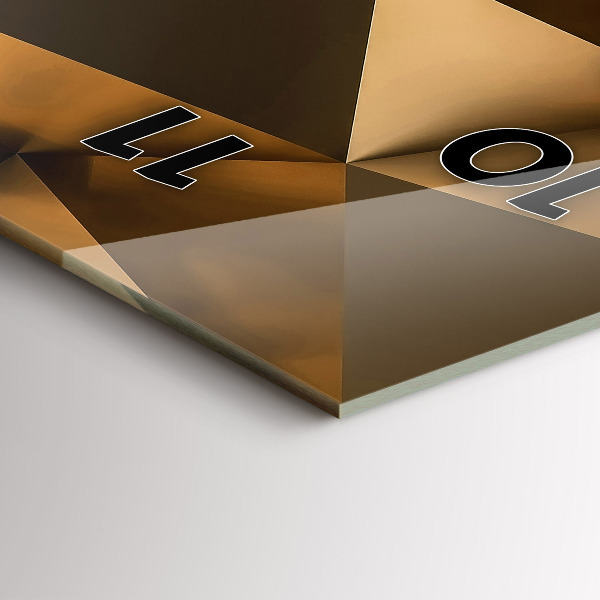 Horloge rectangulaire verticale Texture géométrique