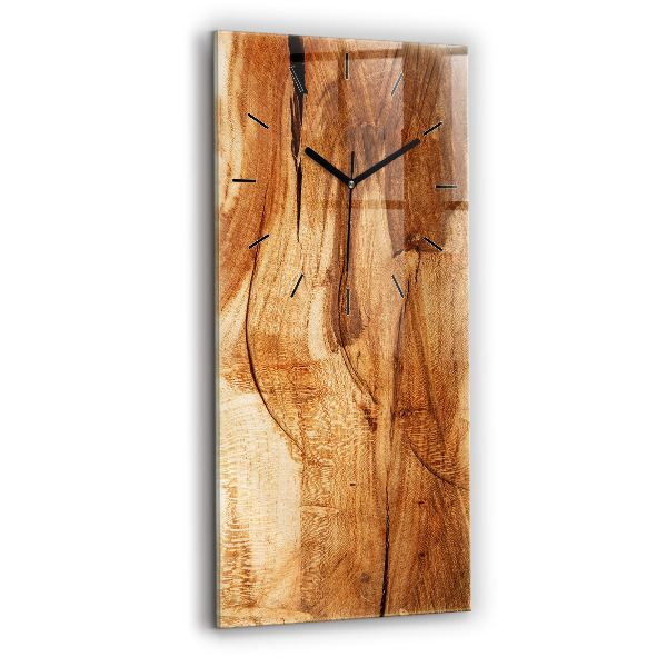 Horloge rectangulaire verticale Texture du bois