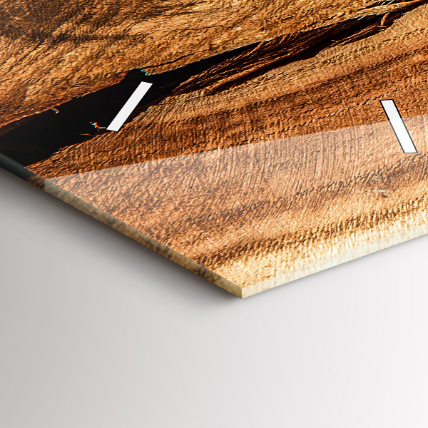 Horloge rectangulaire verticale Texture du bois