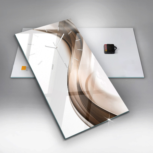 Horloge rectangulaire verticale 'Ligne d''abstraction'