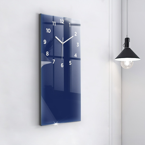 Horloge murale verticale Couleur bleu marine