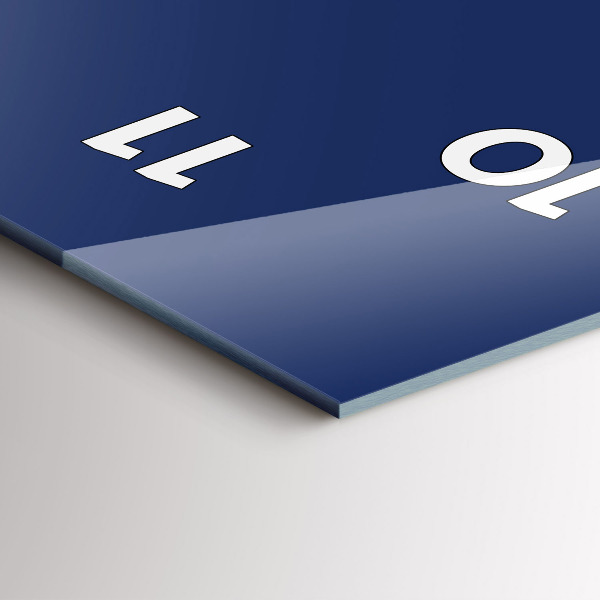 Horloge murale verticale Couleur bleu marine