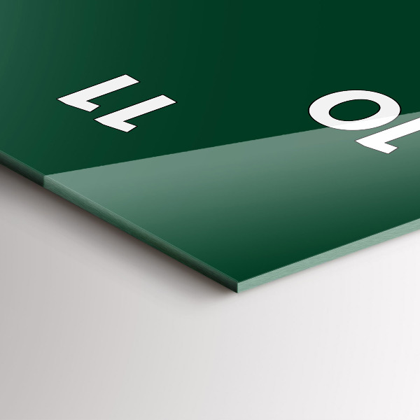 Horloge murale verticale Couleur vert bouteille