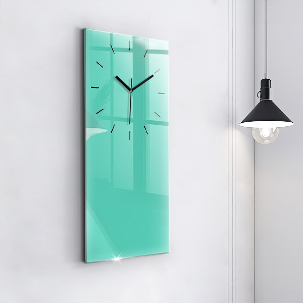 Horloge murale verticale Couleur turquoise