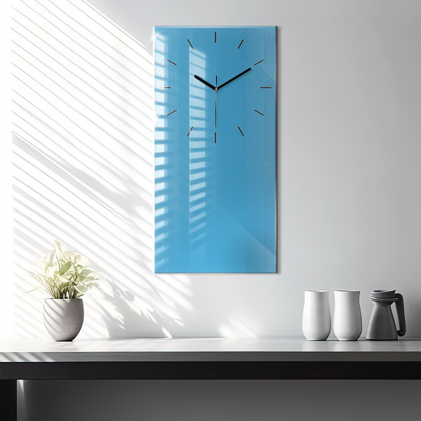 Horloge murale verticale Couleur bleu