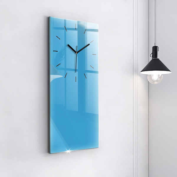 Horloge murale verticale Couleur bleu