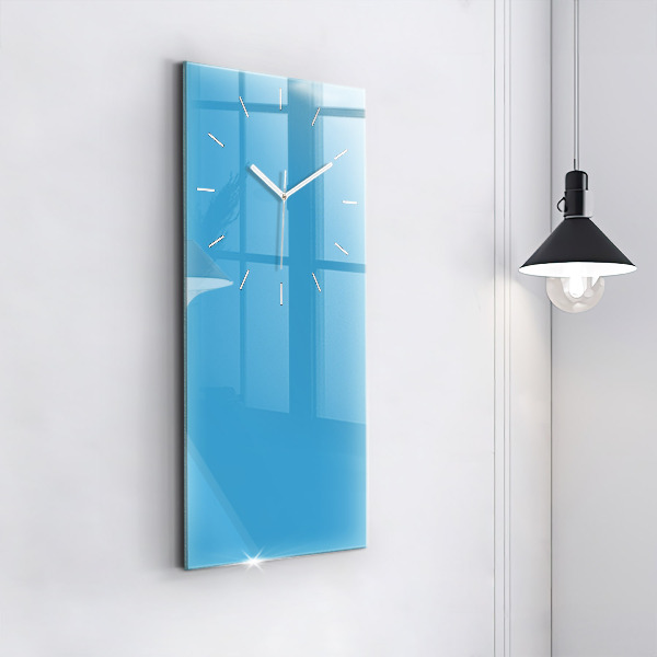 Horloge murale verticale Couleur bleu