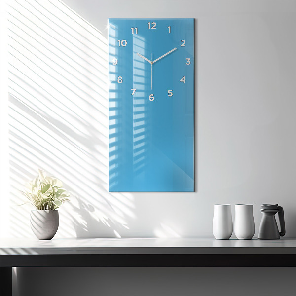 Horloge murale verticale Couleur bleu