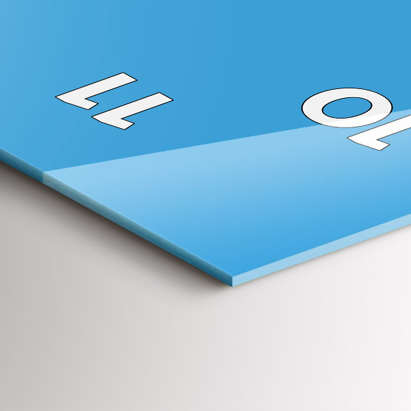 Horloge murale verticale Couleur bleu