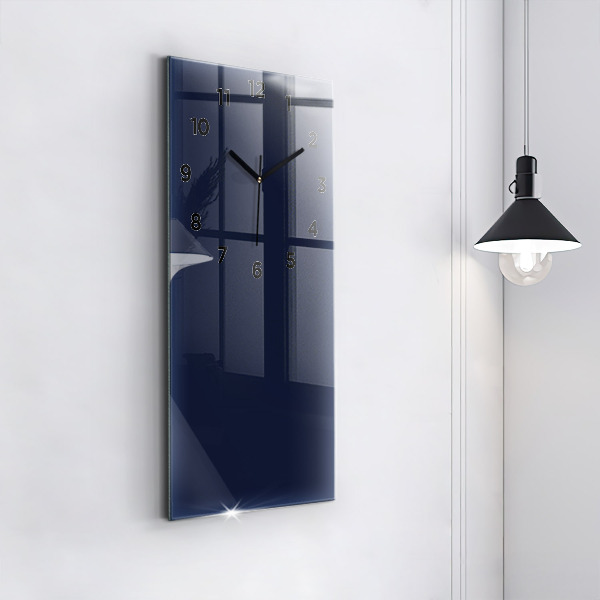 Horloge murale verticale Couleur bleu marine foncé