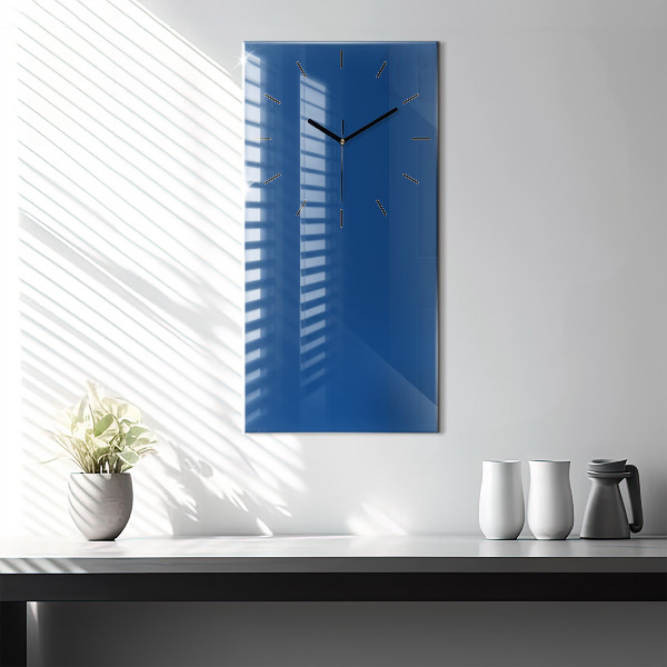 Horloge murale verticale Couleur bleue