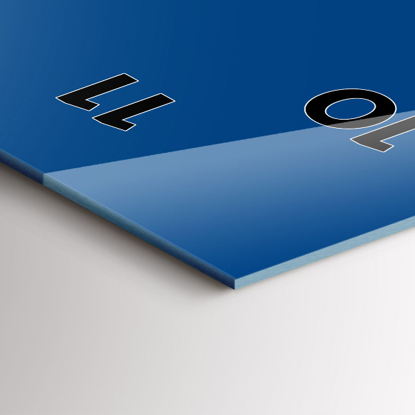 Horloge murale verticale Couleur bleue