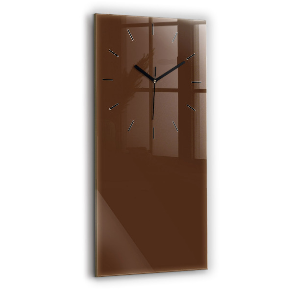 Horloge murale verticale Couleur marron
