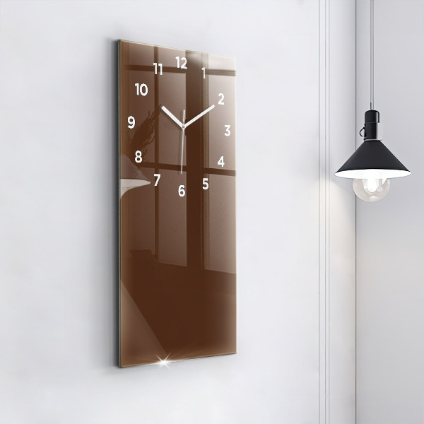 Horloge murale verticale Couleur marron