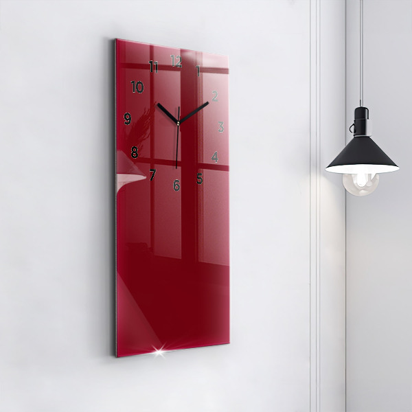 Horloge murale verticale Couleur bordeaux