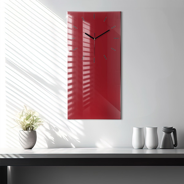 Horloge murale verticale Couleur rouge