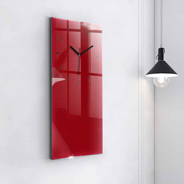 Horloge murale verticale Couleur rouge