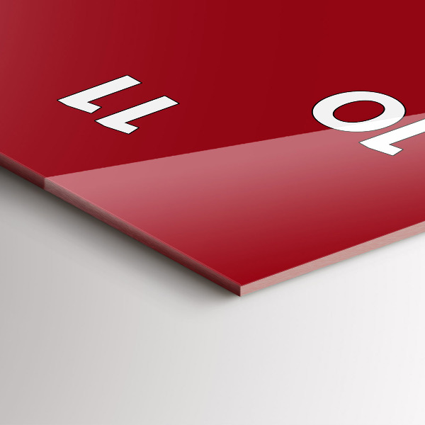 Horloge murale verticale Couleur rouge