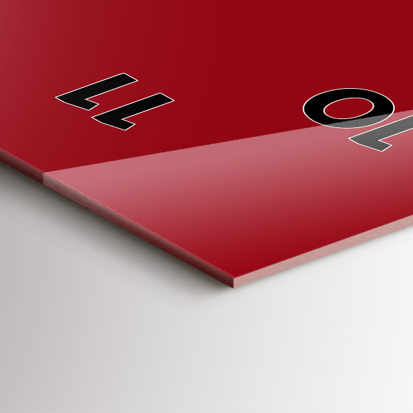 Horloge murale verticale Couleur rouge