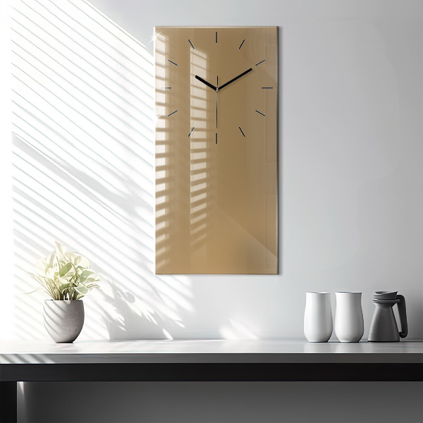 Horloge murale verticale Couleur beige foncé