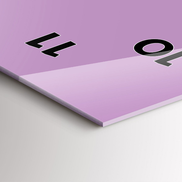 Horloge murale verticale Couleur lilas