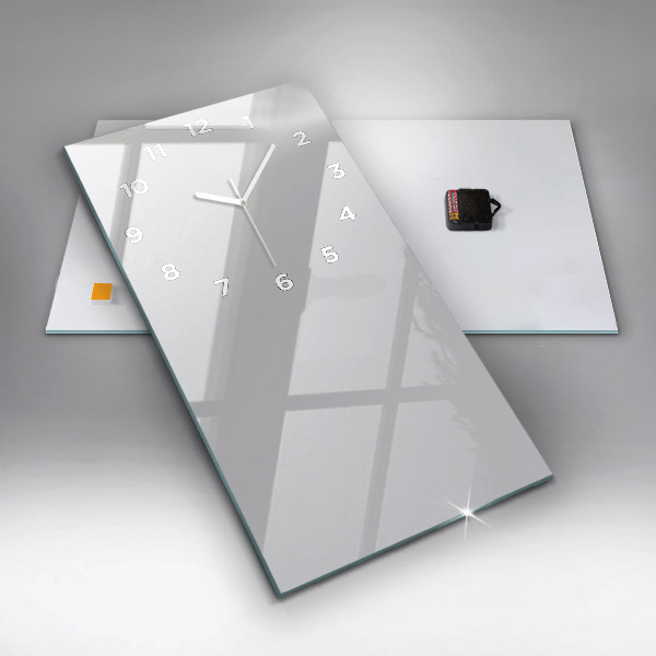 Horloge murale verticale Couleur gris clair