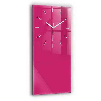 Horloge murale verticale Couleur rose vif